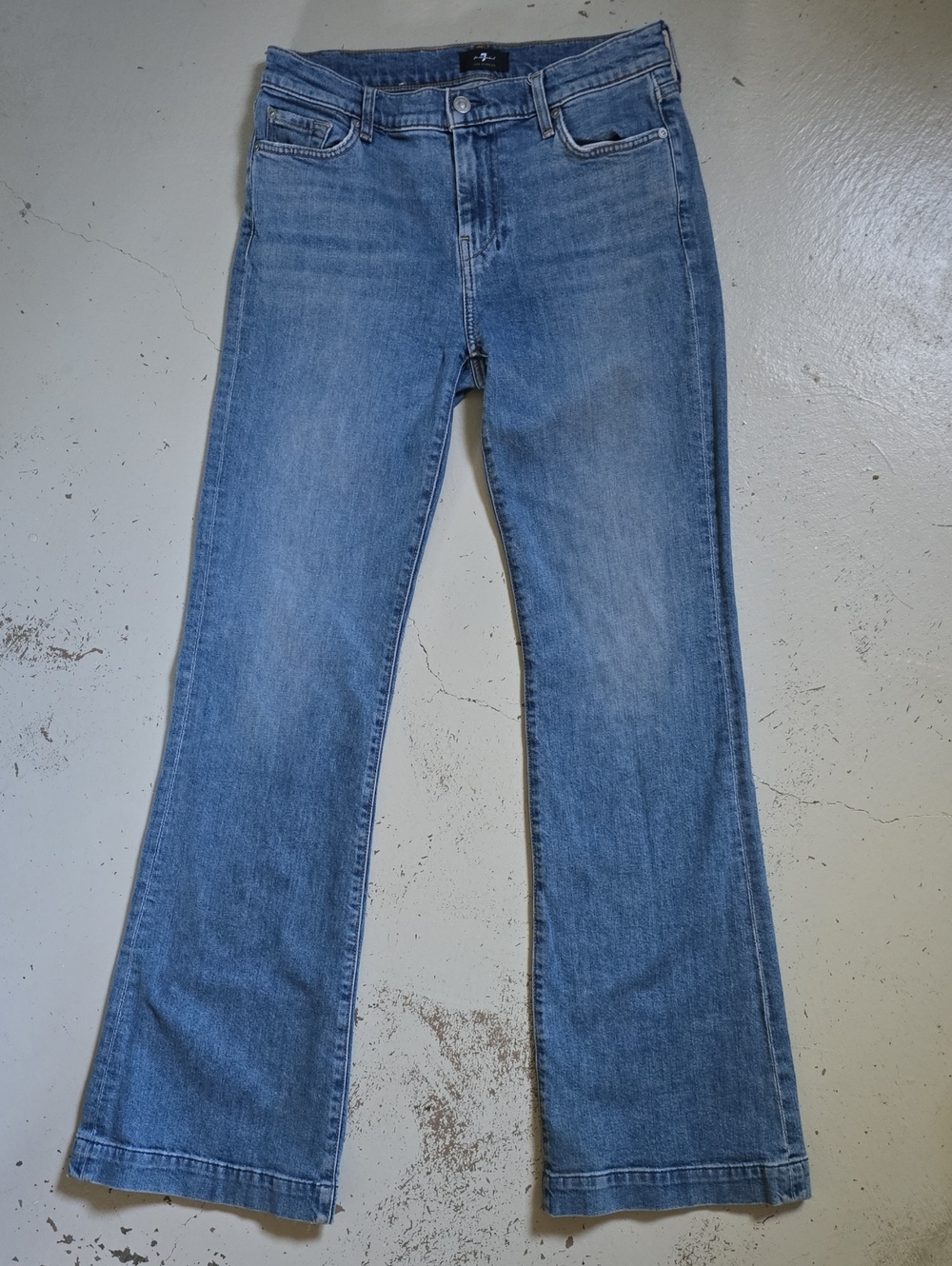 7 For All Mankind DOJO Light Wash Women's Jeans Wideleg Size 30